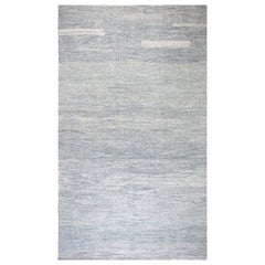 Contemporary Blue and White Flat-Weave Wool Rug by Doris Leslie Blau