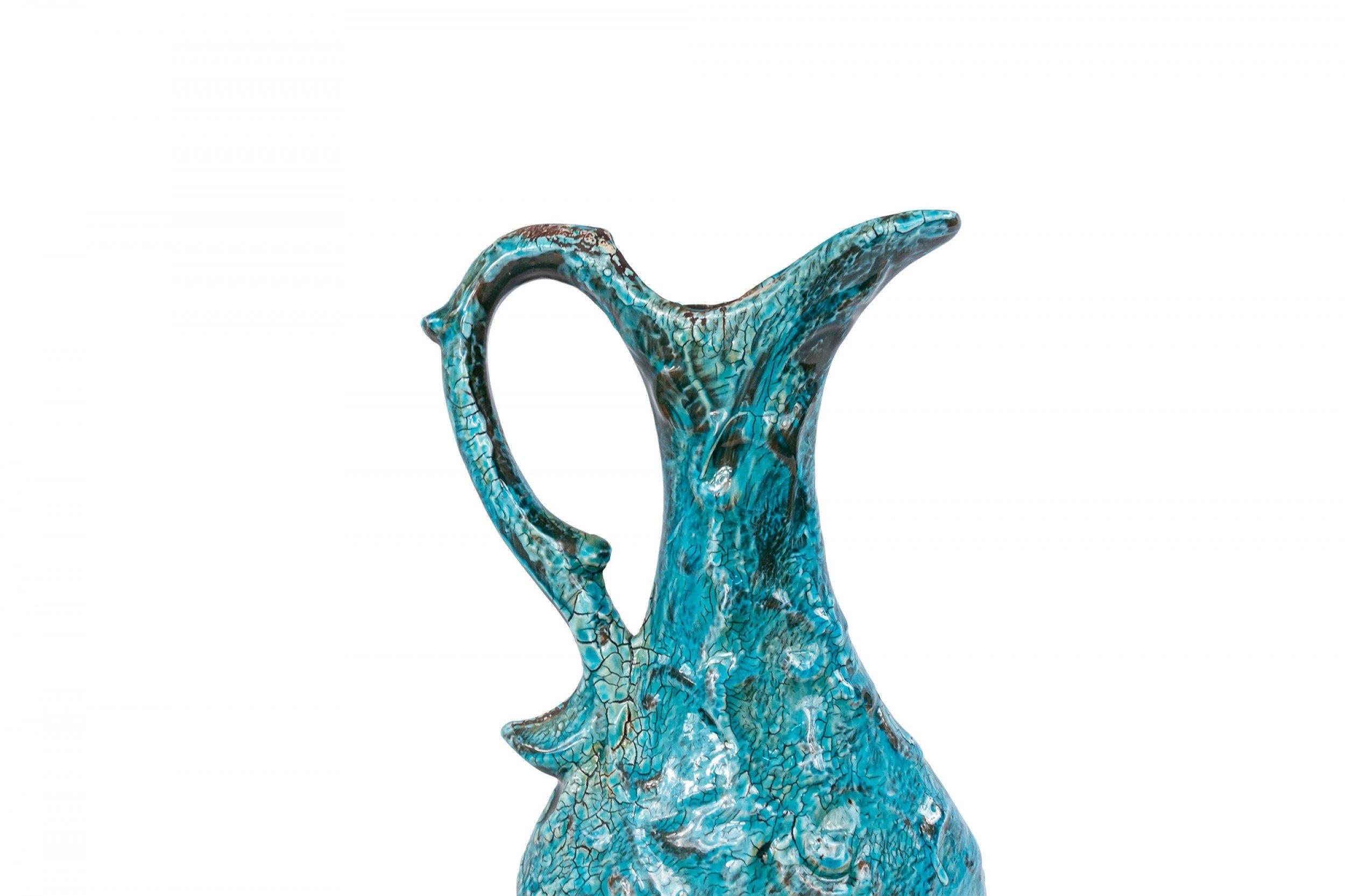 Americano Contemporary Blue Ceramic Pitcher in vendita