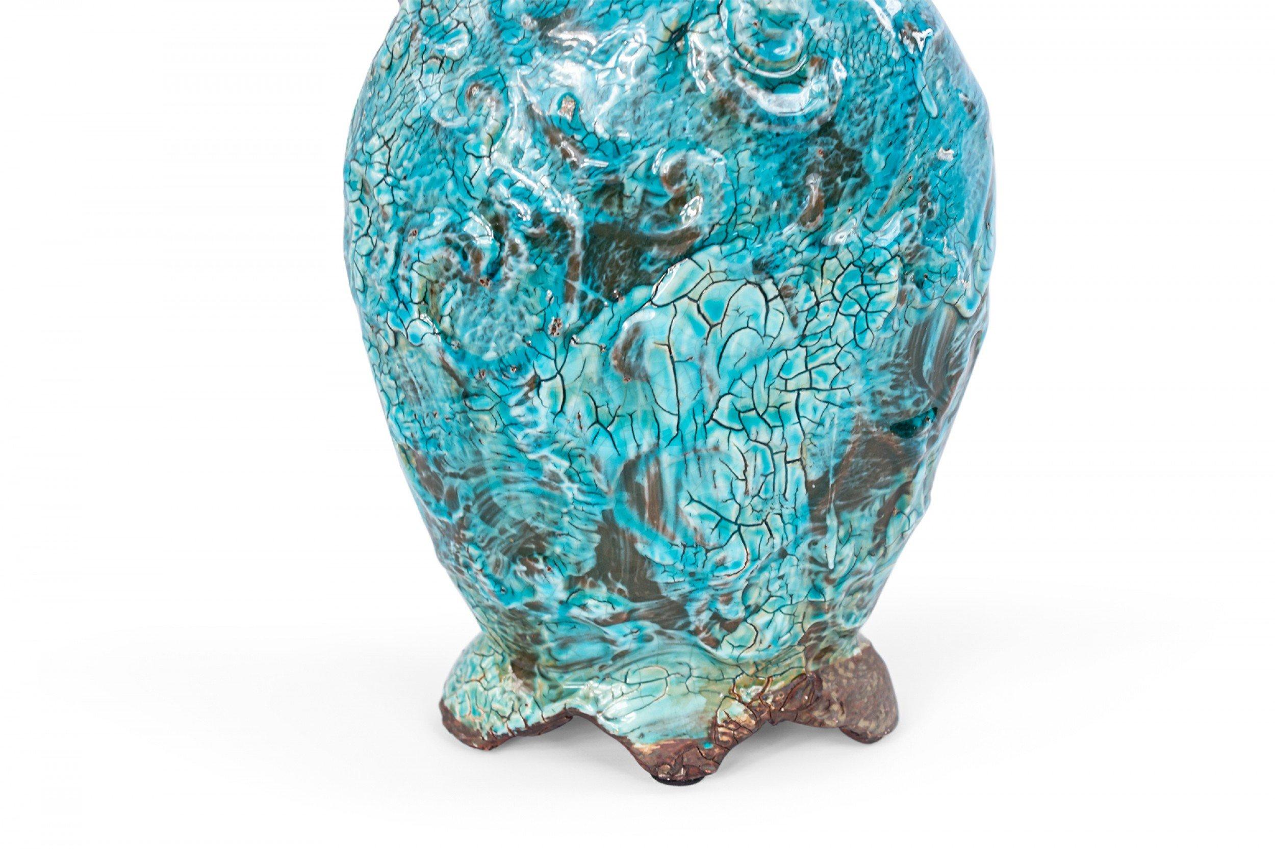 Contemporary Blue Ceramic Pitcher In condizioni buone in vendita a Queens, NY