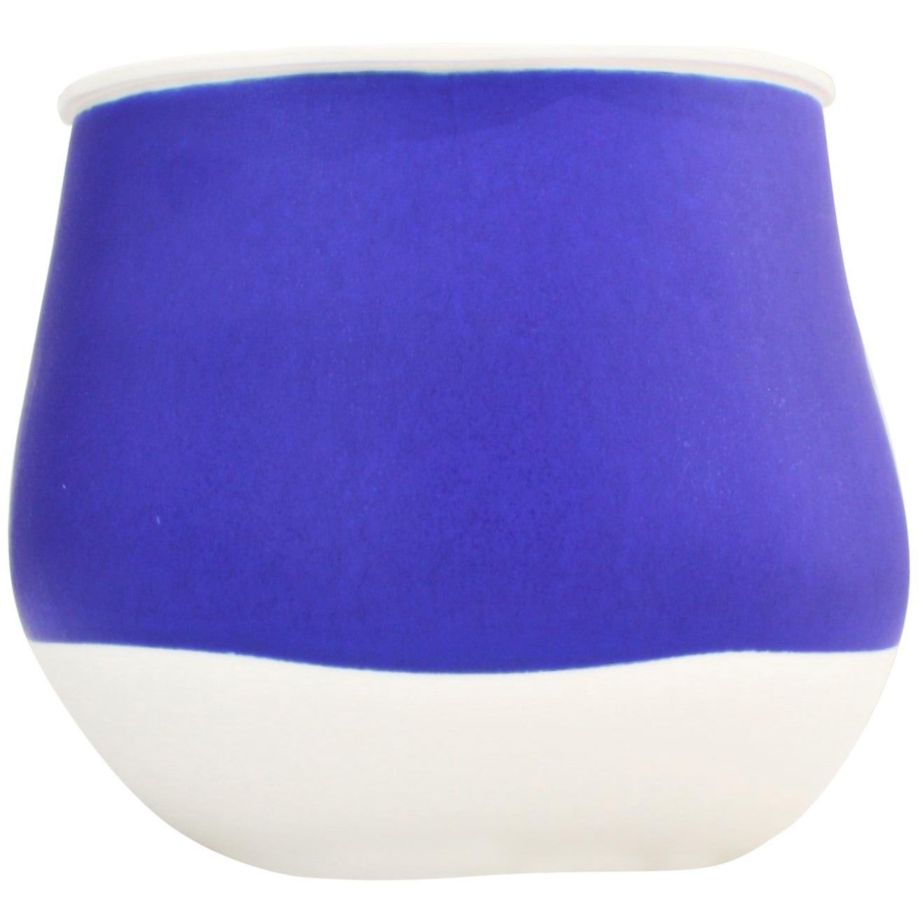 Contemporary Blue Ceramic Vase