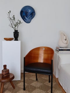 Contemporary Blue Glazed Time Warp Wall Sconce Handcrafted by Jan Ernst