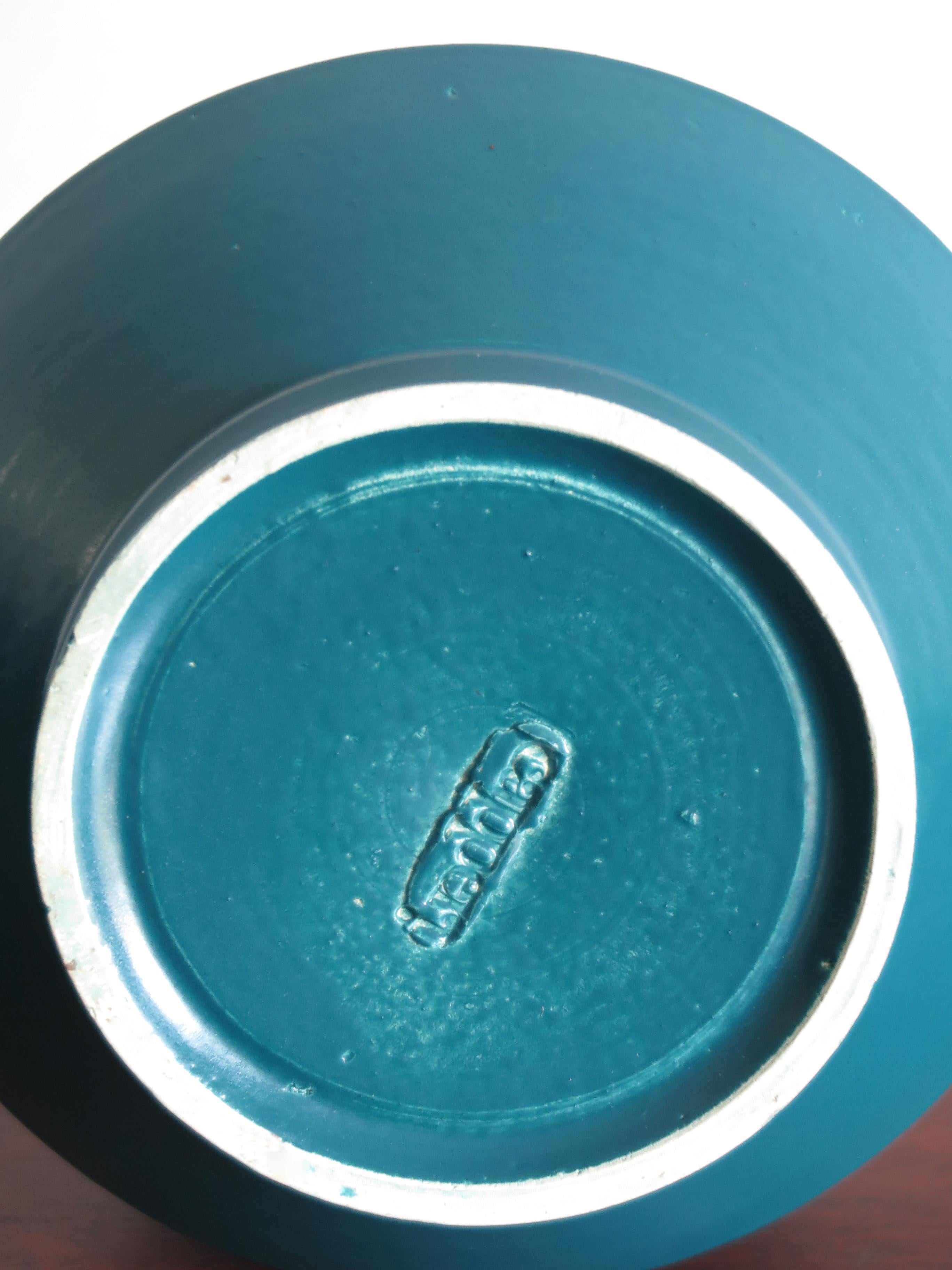 Zeitgenössische blau-grüne Keramikvasen entworfen von Capperidicasa, hergestellt in Italien im Angebot 7