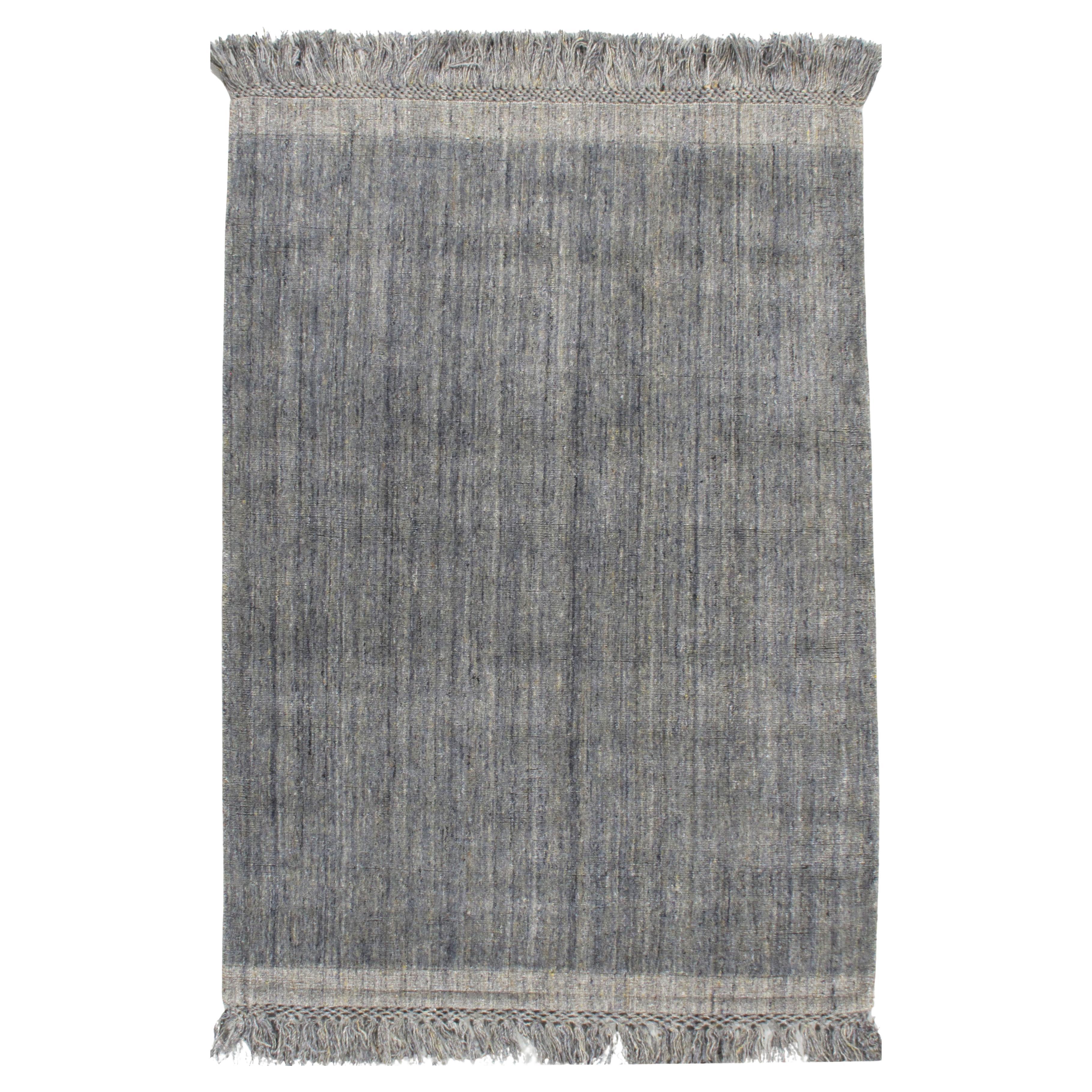Zeitgenössische Blau Omni Bereich Teppich 4' x 6' im Angebot
