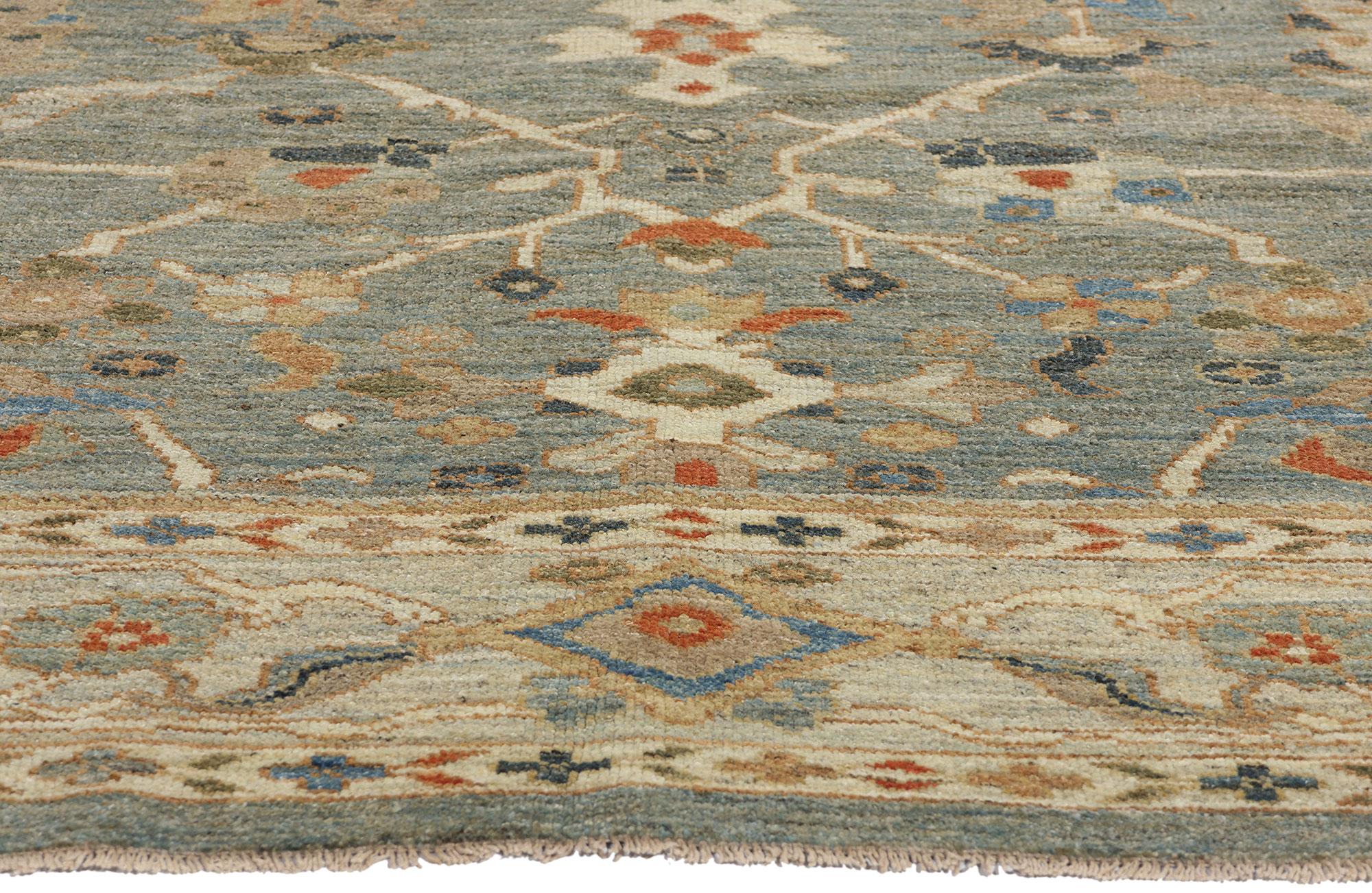 Contemporary Blue Persian Sultanabad Rug (Persisch) im Angebot