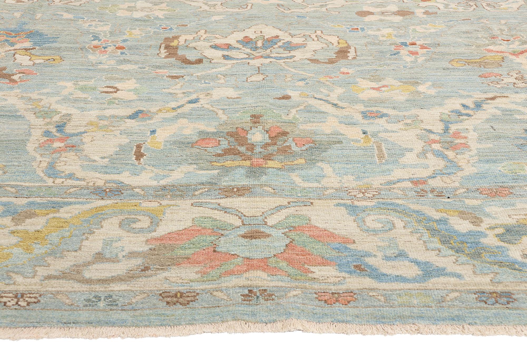 Contemporary Blue Persian Sultanabad Rug (Persisch) im Angebot