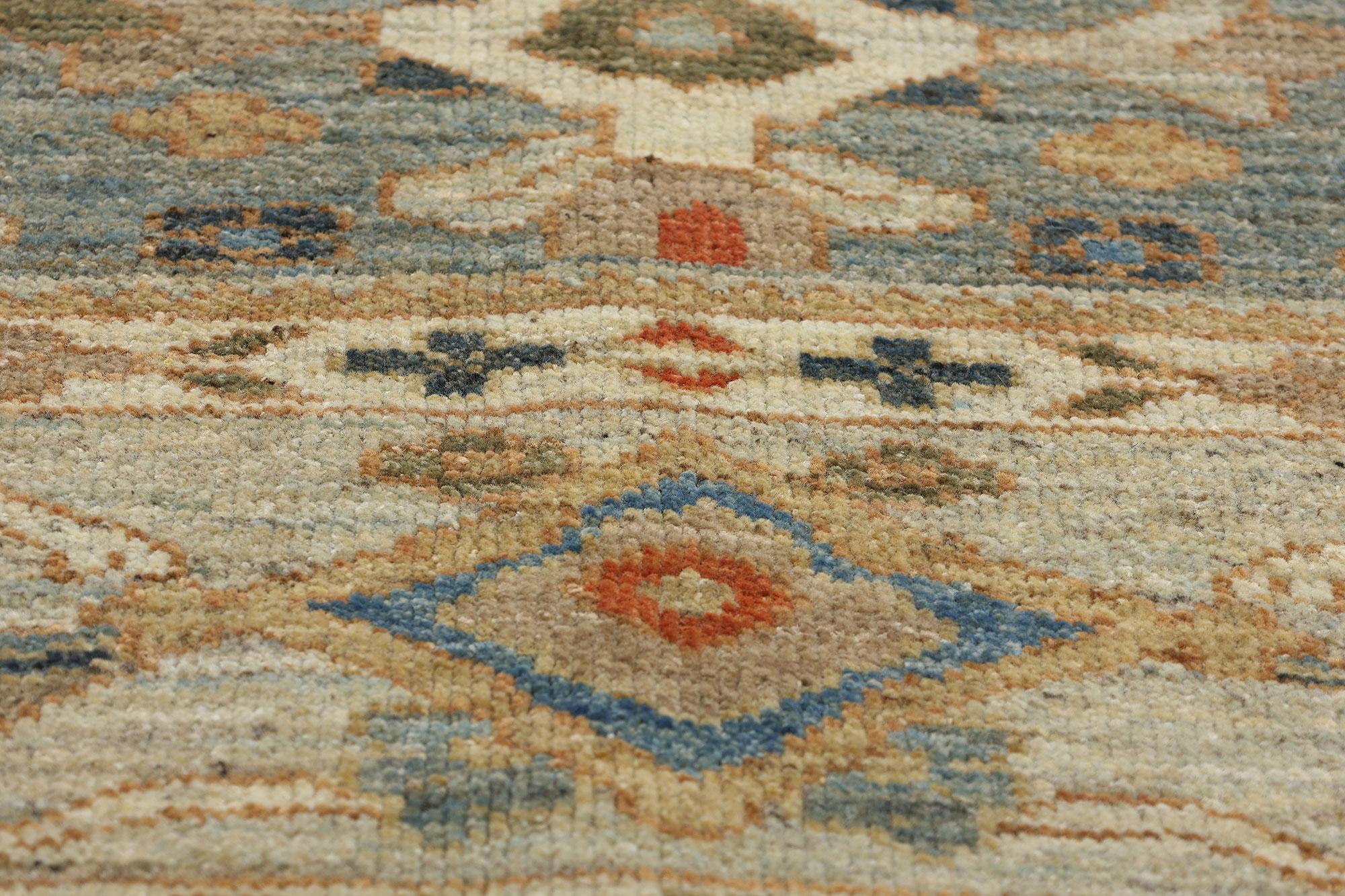 Contemporary Blue Persian Sultanabad Rug In New Condition For Sale In Dallas, TX