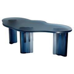 Contemporary blue resin organic laya Esstisch