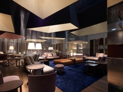 Tappeto contemporaneo Deep Blue Soft Shiny Silky di Deanna Comellini 250x350 cm