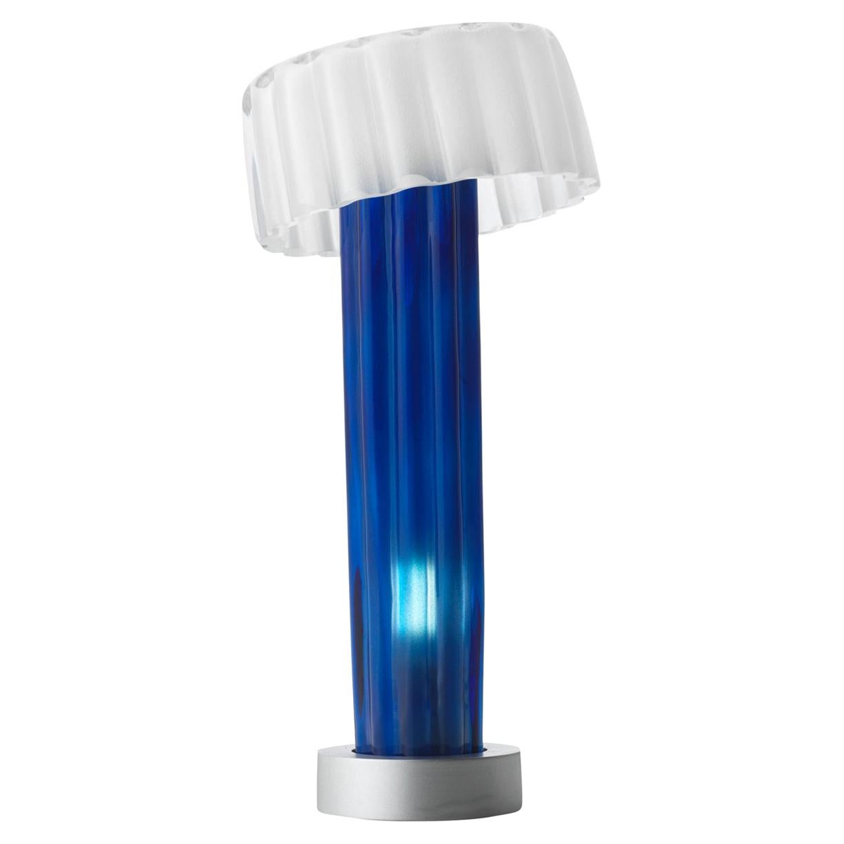Lampe de table bleue contemporaine