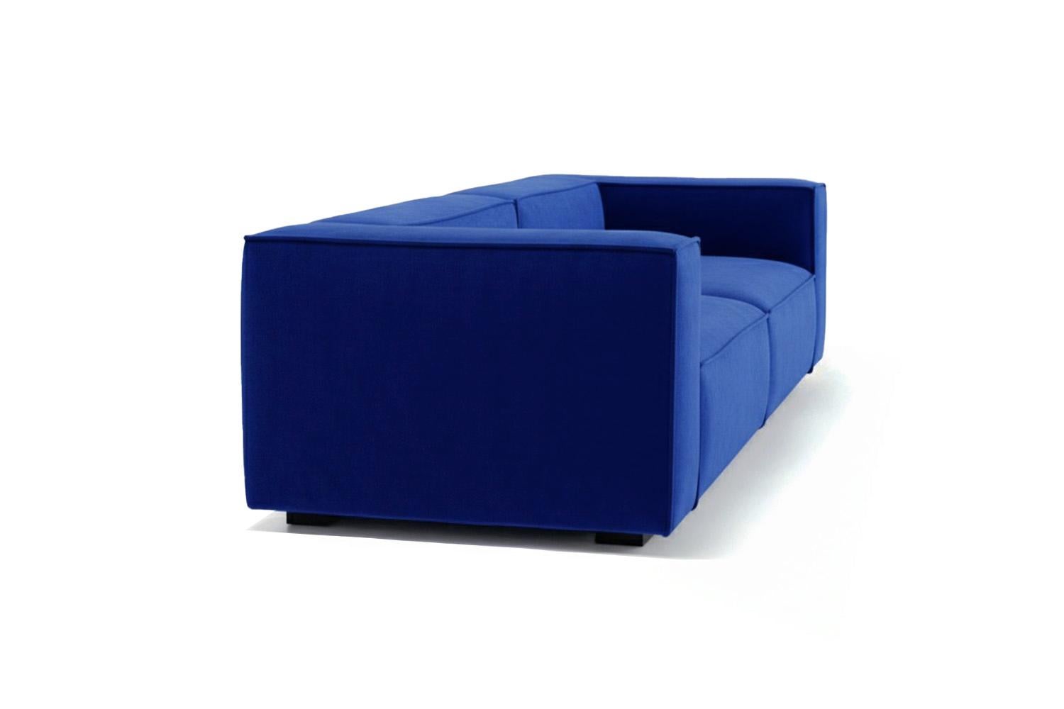 Moderne Canapé contemporain en velours bleu Arraigo en vente