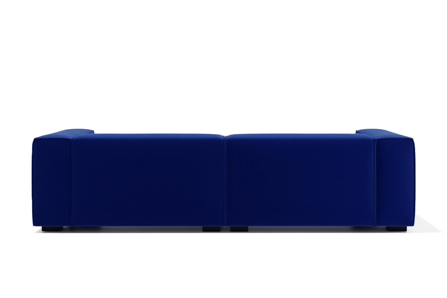 Espagnol Canapé contemporain en velours bleu Arraigo en vente