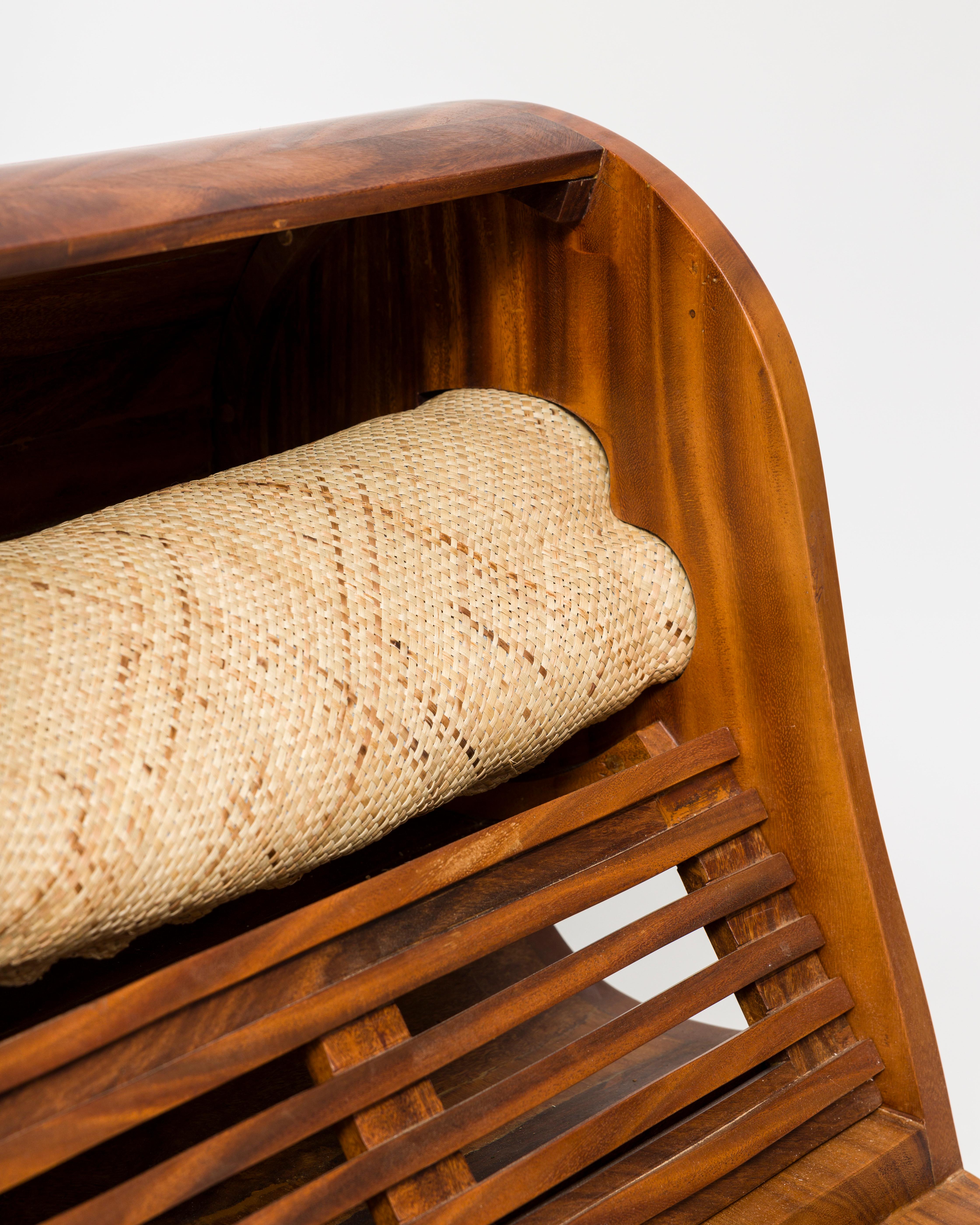 Pietra Lettino da giorno Bina in teak, contemporaneo, bohémien e organico in vendita