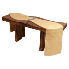 Panca Mayi in teak, contemporanea, bohémien e organica