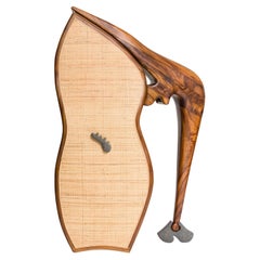 Armadio Mwasi in teak a forma organica, contemporaneo e bohemien