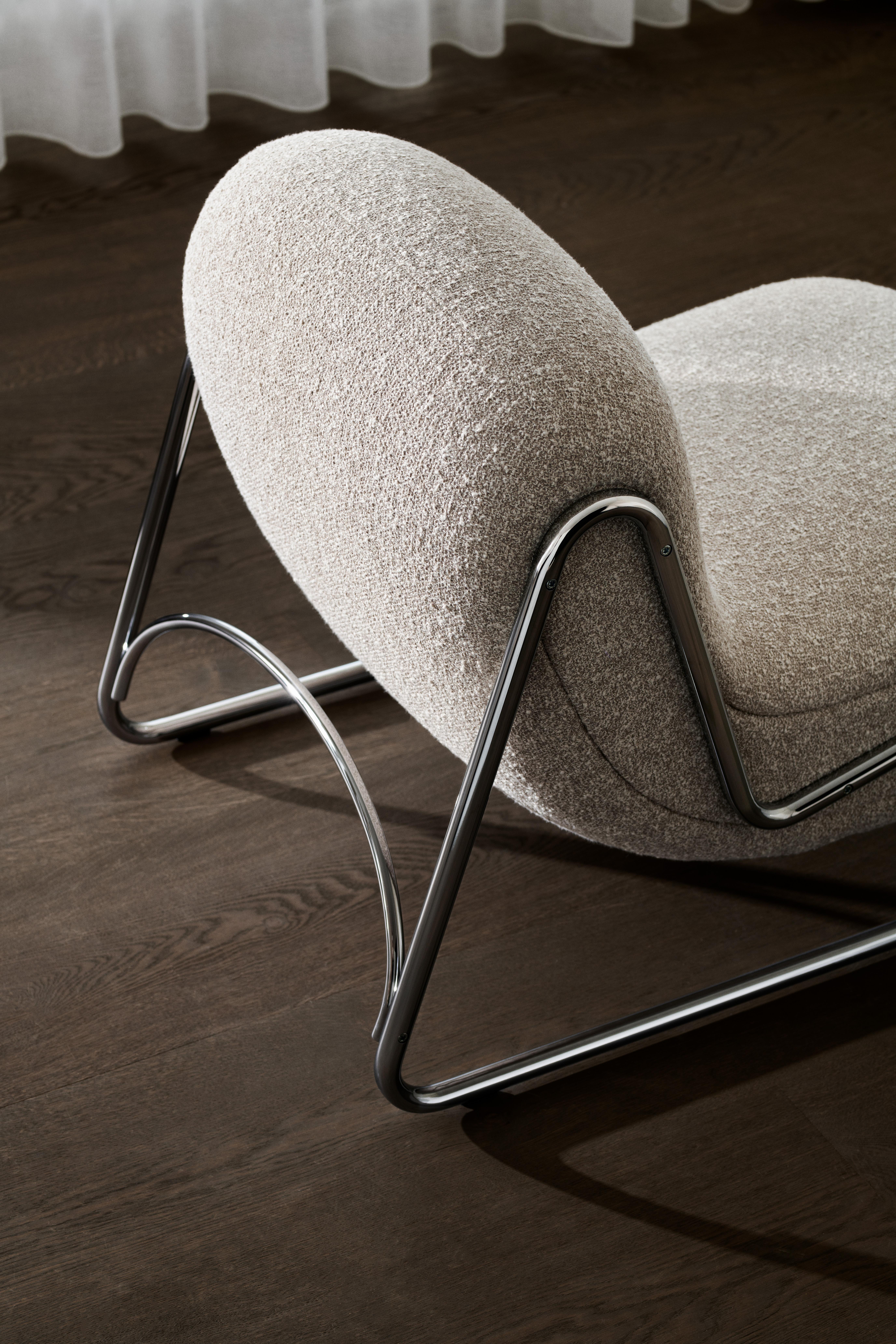 Polish Contemporary Boho Chair by Norr11, Chrome Frame, Zero For Sale