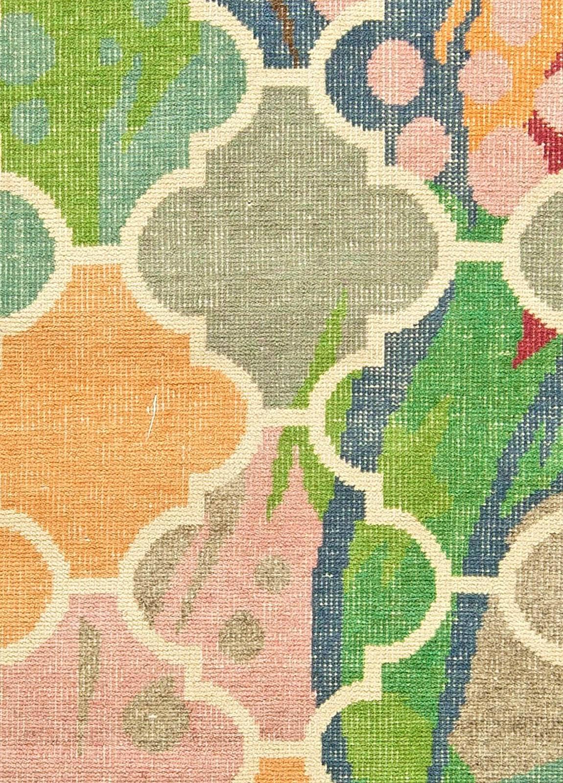 Indien Tapis en laine contemporain audacieux et traditionnel fait à la main par Doris Leslie Blau en vente