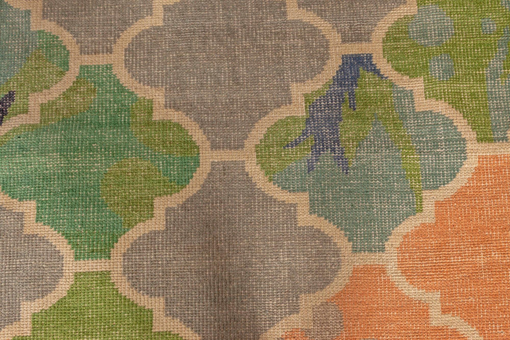 XXIe siècle et contemporain Tapis en laine contemporain audacieux et traditionnel fait à la main par Doris Leslie Blau en vente