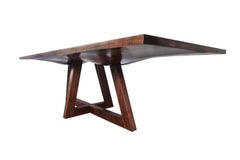 Contemporary "Bondi" Dining Table in Carved Walnut