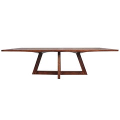 Contemporary "Bondi" Dining Table in Carved Walnut