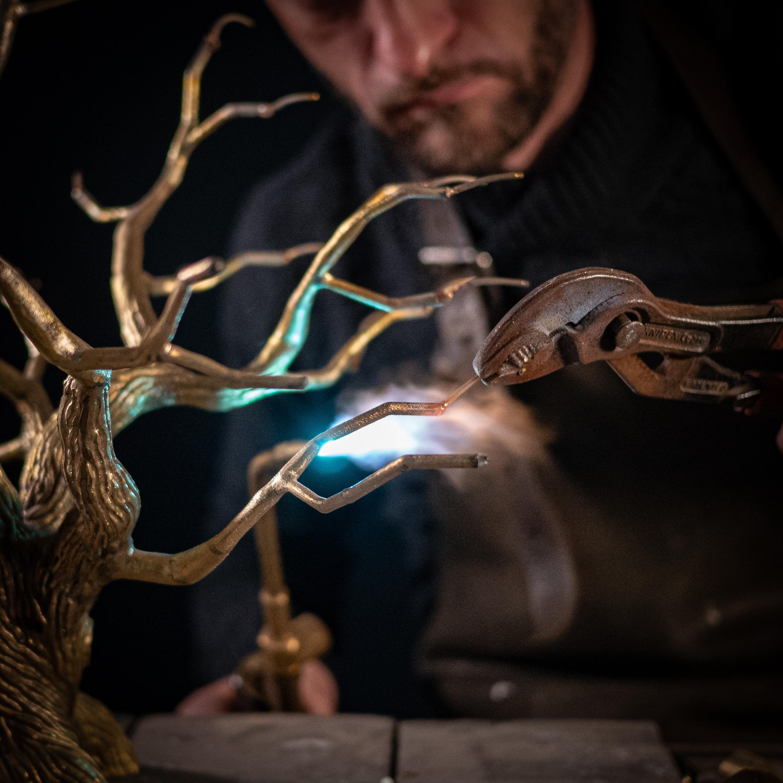 Escultura bonsái contemporánea de bronce y oro de Pierre Salagnac, Francia en venta 4