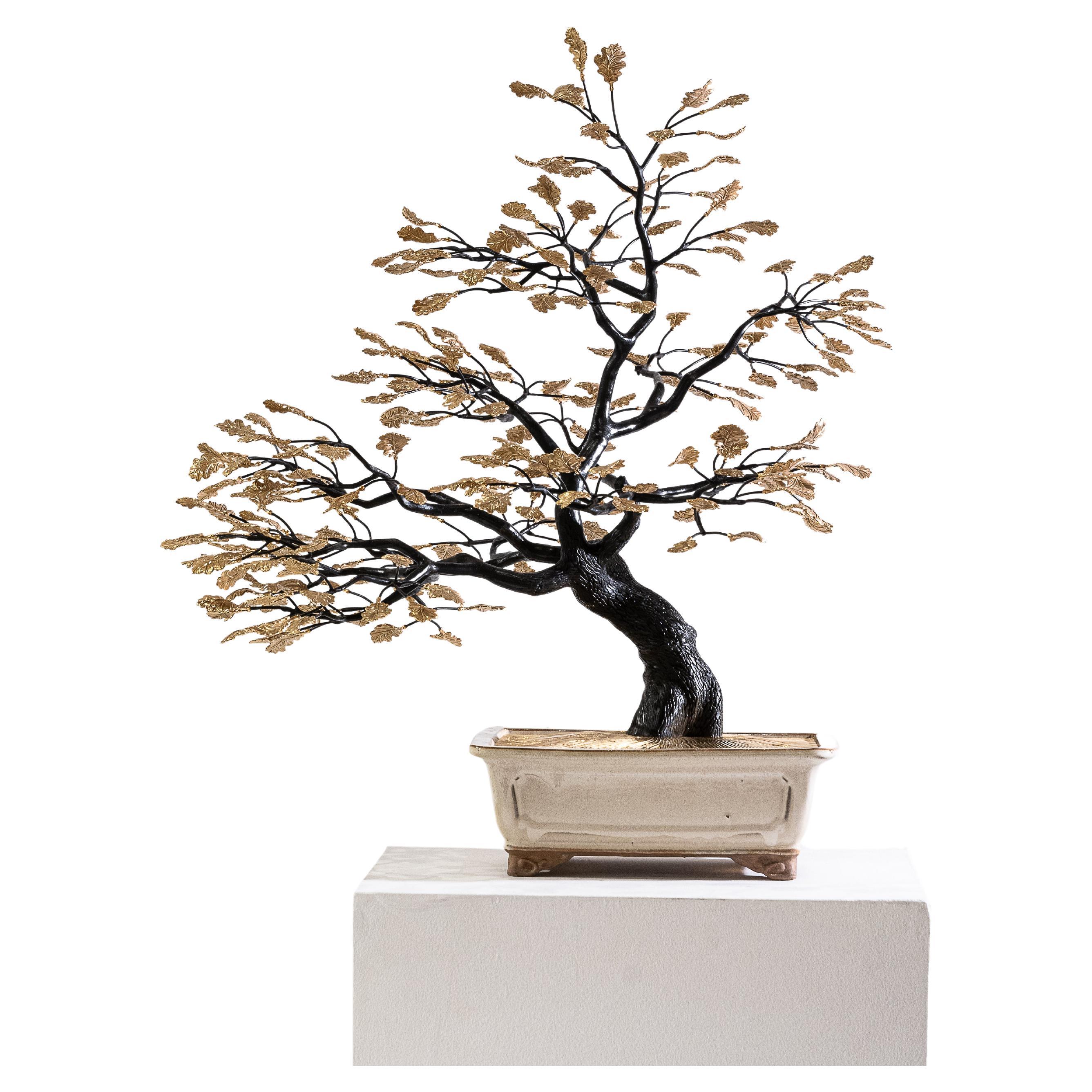Zeitgenössische Bonsaibaum-Skulptur von Pierre Salagnac 