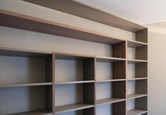contemporary bookcase Frame  built with precious canaletto walnut board.