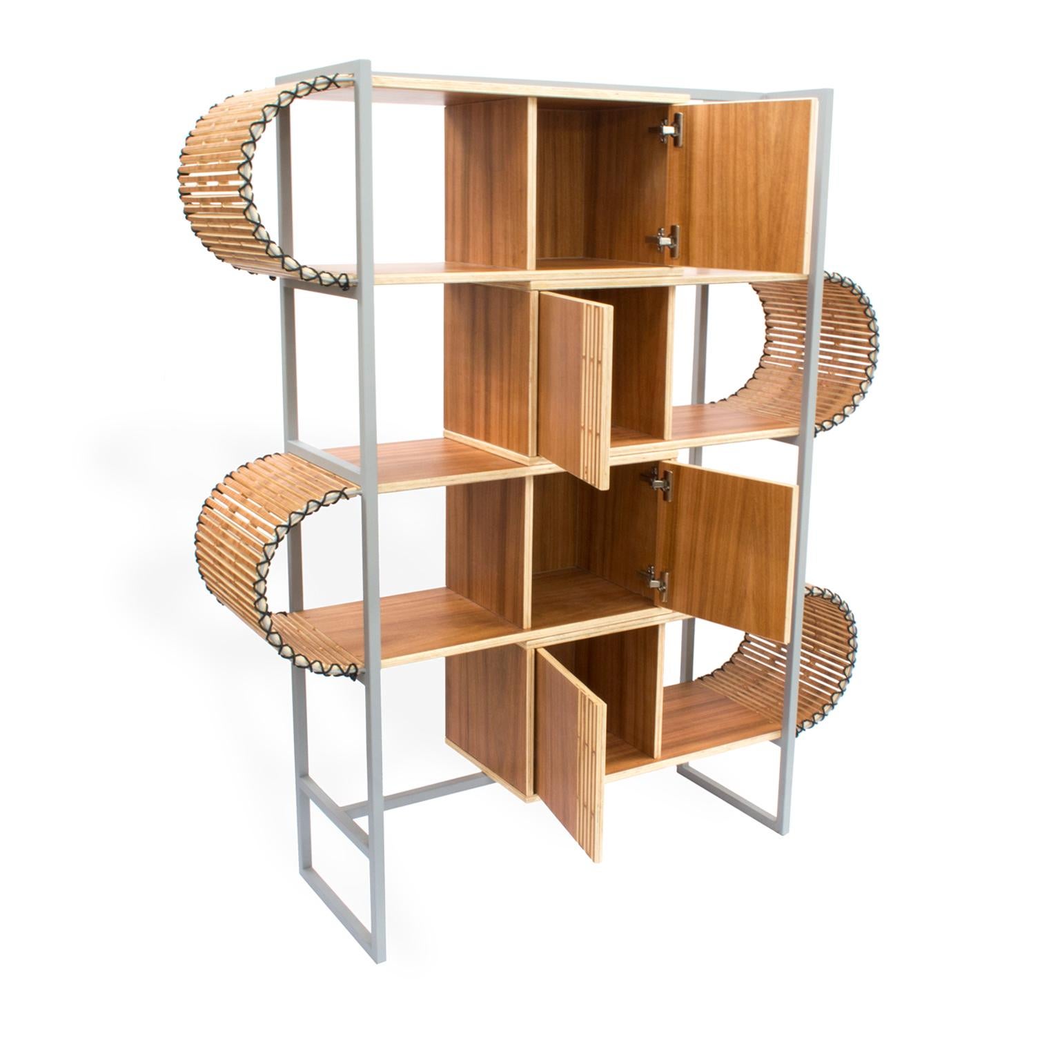 Contemporary Bookshelf, Ruptura Shelf, Brazilian Design In New Condition For Sale In Sao Paulo, BR