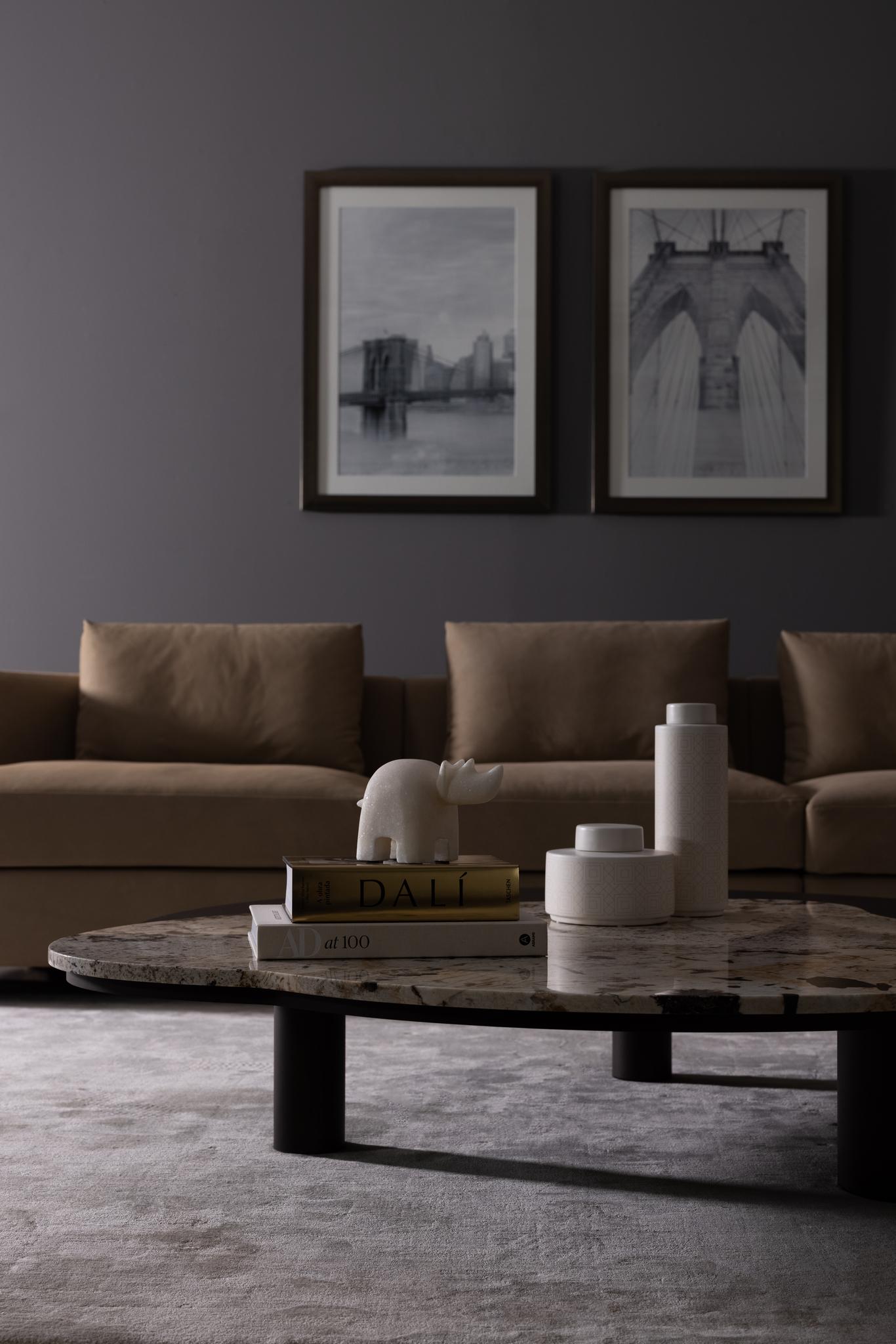 Contemporary Bordeira Coffee Table, Patagonia Stone, Handmade by Greenapple For Sale 6