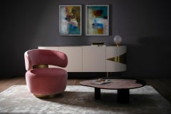 Table basse Bordeira, onyx rose, fabriquée à la main au Portugal par Greenapple