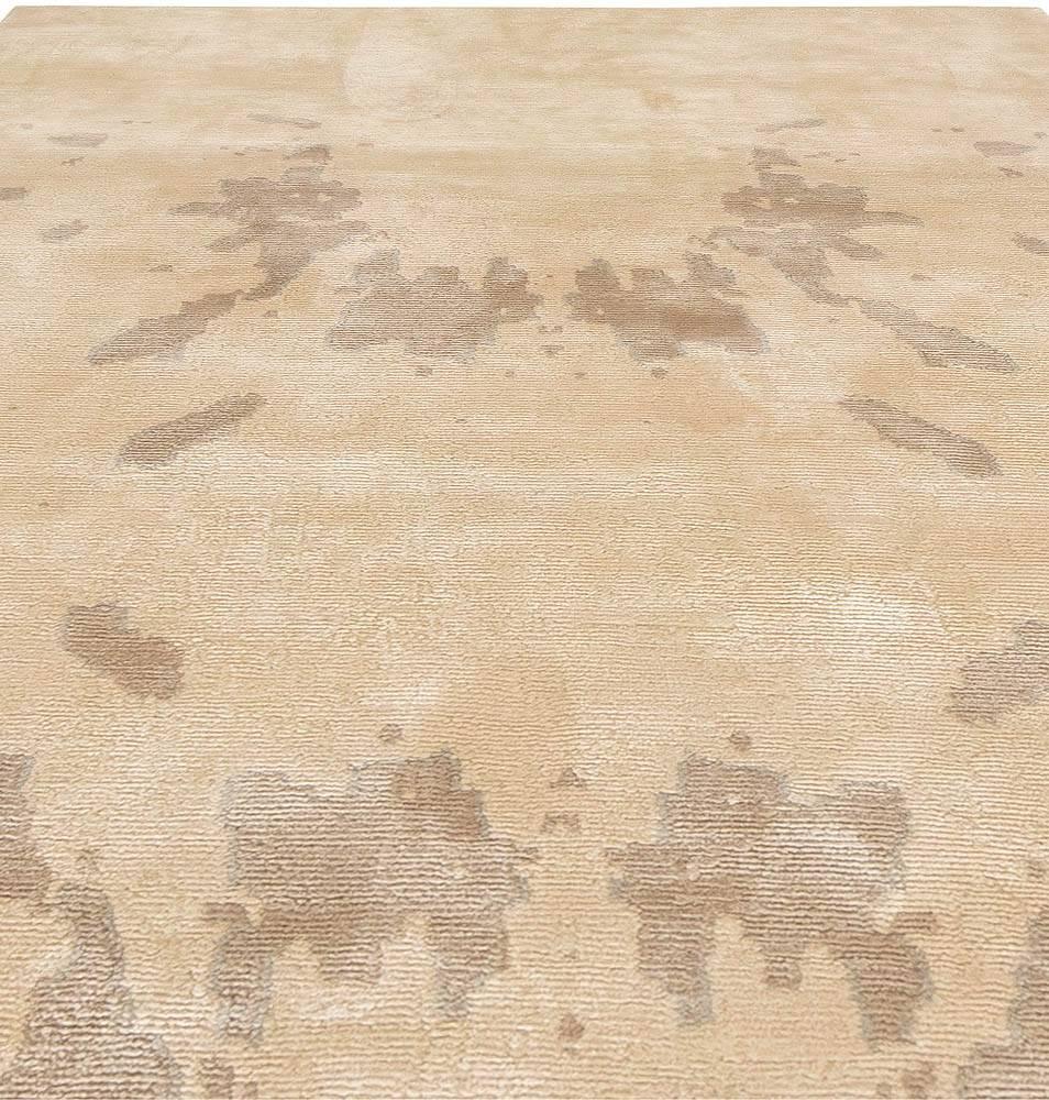 Alfombra de seda contemporánea Botanic Beige de Doris Leslie Blau Anudado a mano en venta