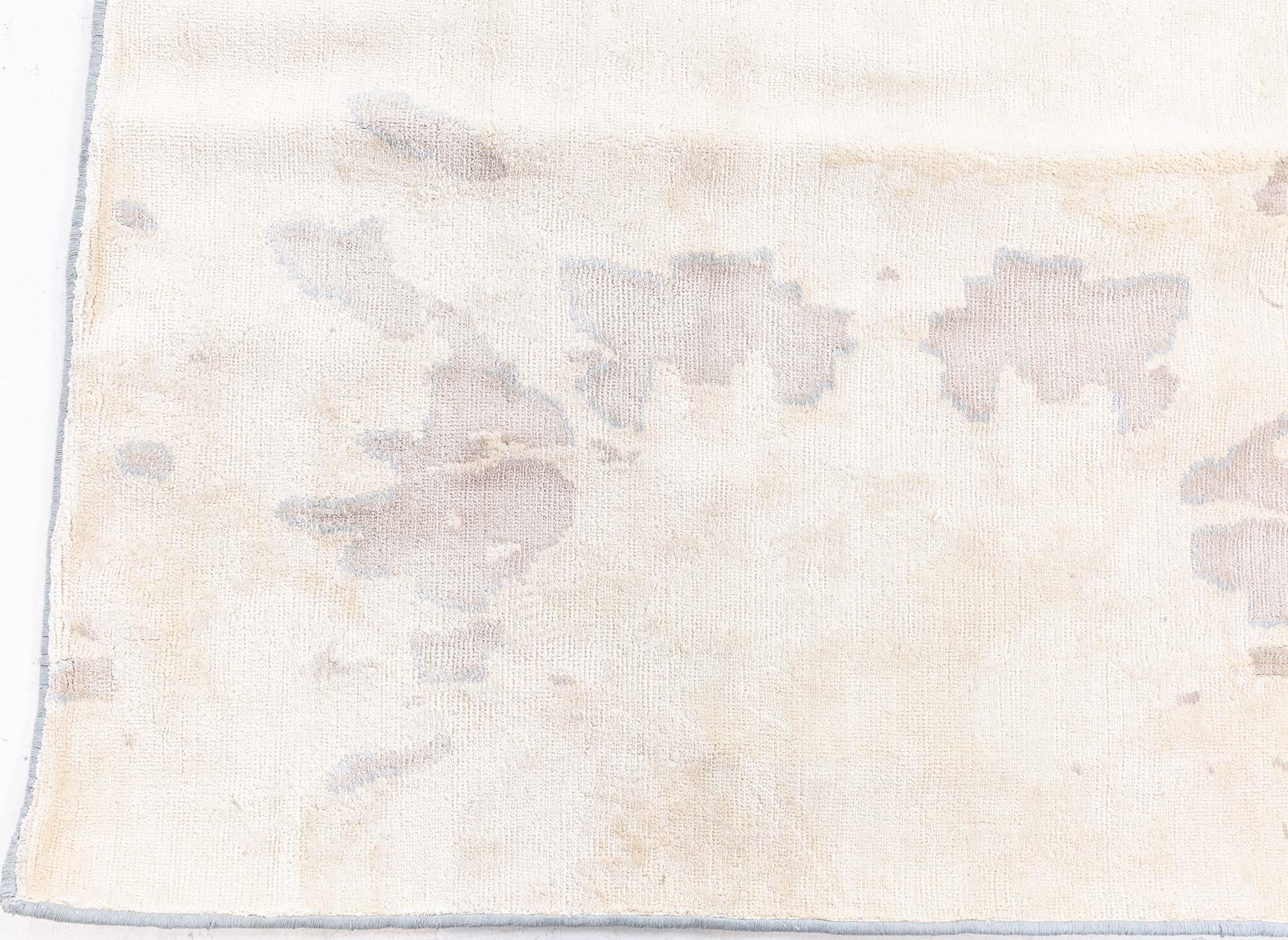 Modern Contemporary Botanic Hand Knotted Wool Rug by Doris Leslie Blau For Sale