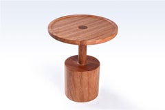 Contemporary Boton One Side Table in Conacaste Solid Wood by Labrica