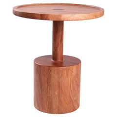 Contemporary Boton One Side Table in Conacaste Solid Wood by Labrica