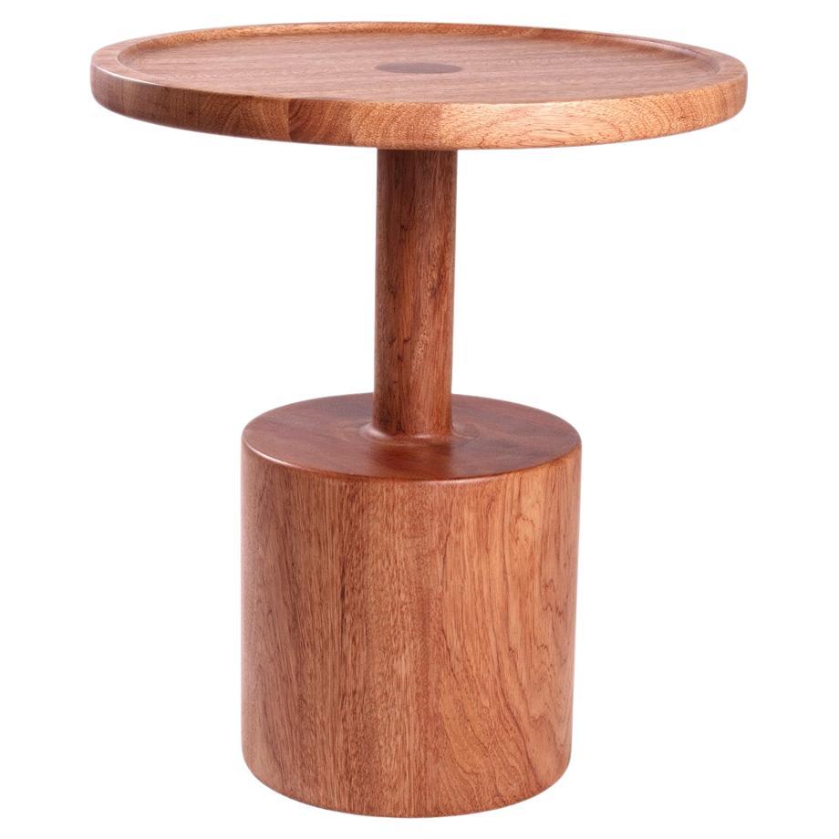 Contemporary Boton One Side Table in Conacaste Solid Wood by Labrica For Sale