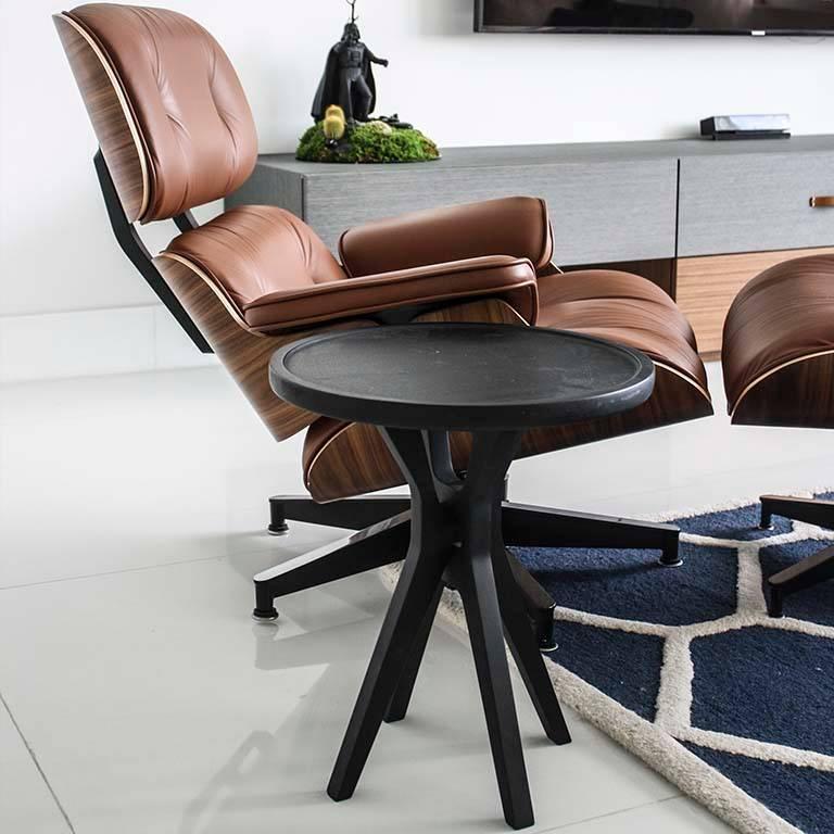 Mesa Auxiliar Contemporánea Boton Dos Madera Conacaste con Tinte Negro by Labrica Moderno en venta