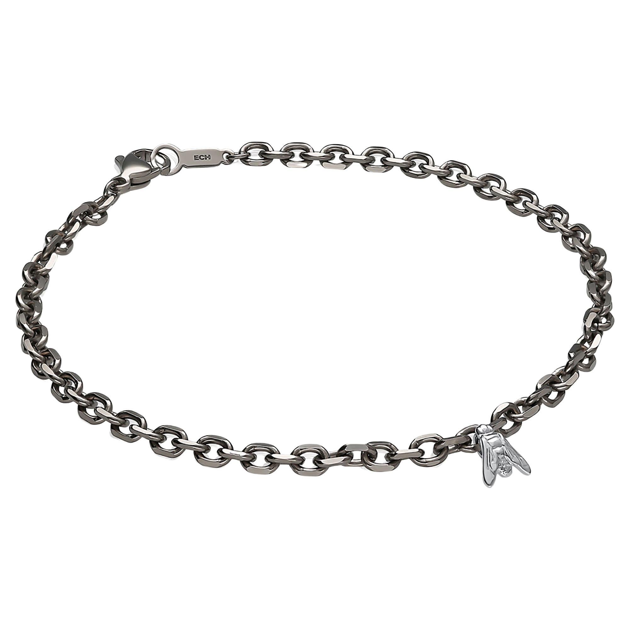 Contemporary Bracelet in White Gold & Titanium ECH JEWELRY