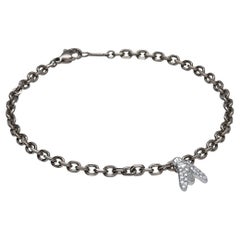 Contemporary Bracelet in White Gold with Diamonds & Titanium - ECH JEWELRY