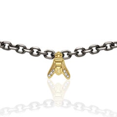Contemporary Bracelet in Yellow Gold with Diamonds & Titanium - ECH JEWELRY