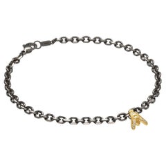 Contemporary Bracelet in Yellow Gold with Diamonds & Titanium - ECH JEWELRY