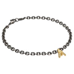 Contemporary Bracelet in Yellow Gold with Diamonds & Titanium ECH JEWELRY