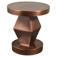 Contemporary Brancusi Table in Antique Copper by Robert Kuo 