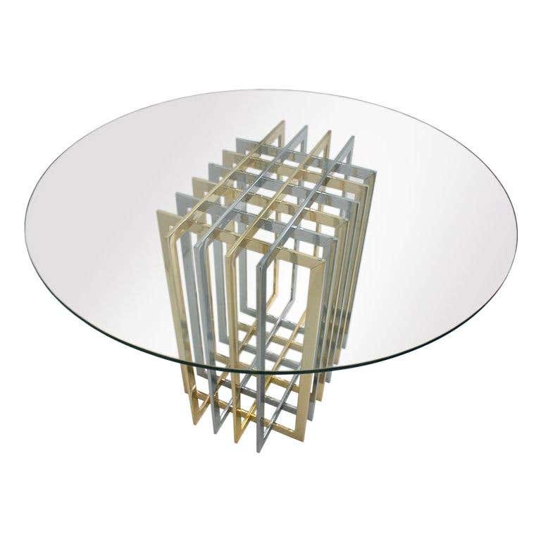 Shadow Table Genuine Leather and Stainless Steel Structure For Sale at ...