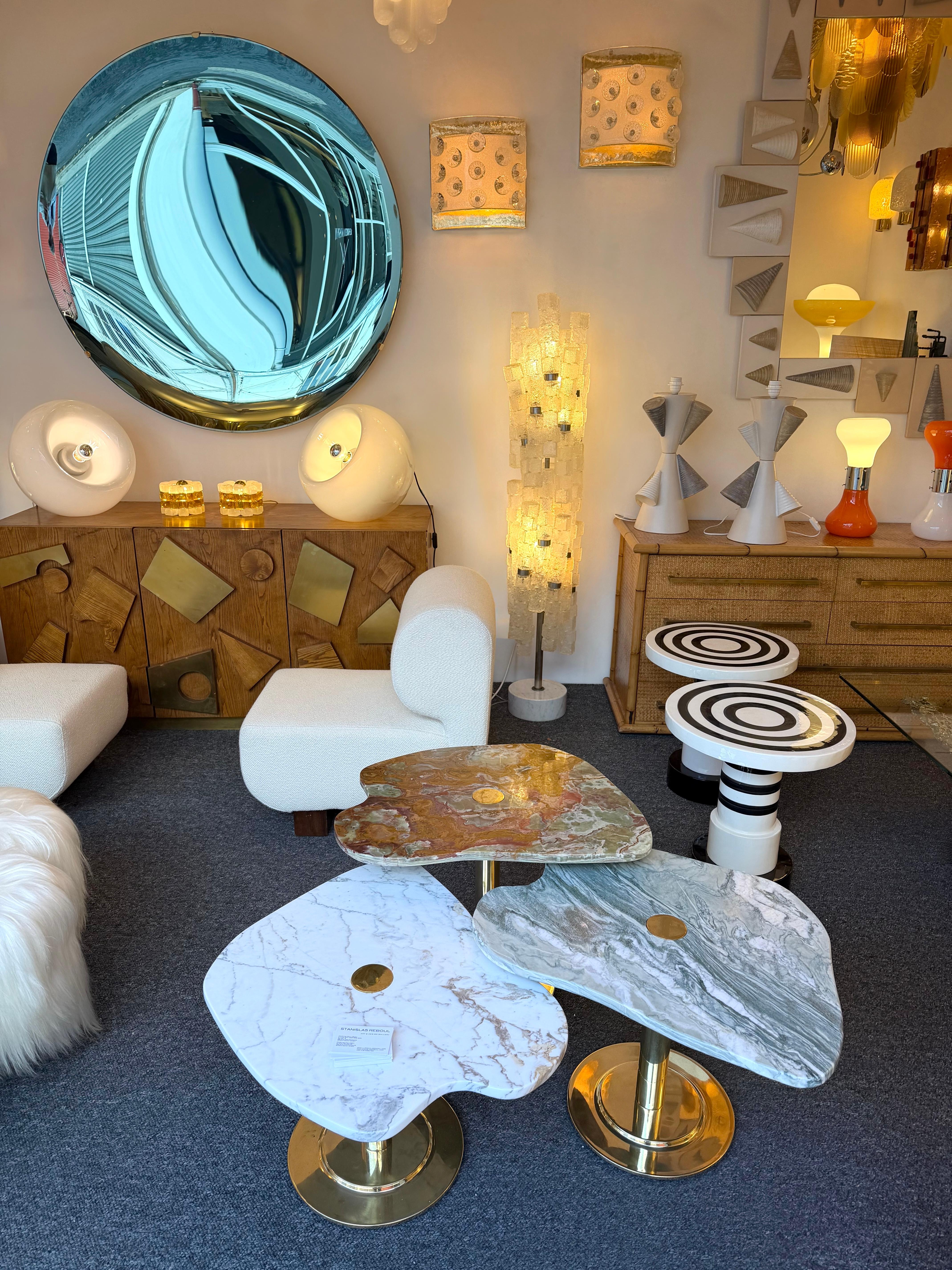 Lámpara contemporánea de latón y cristal de Murano Macarrones, Italia en venta 1