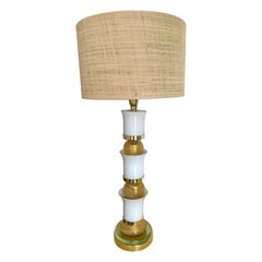 Lampada a palma contemporanea in ottone e vetro di Murano, Italia
