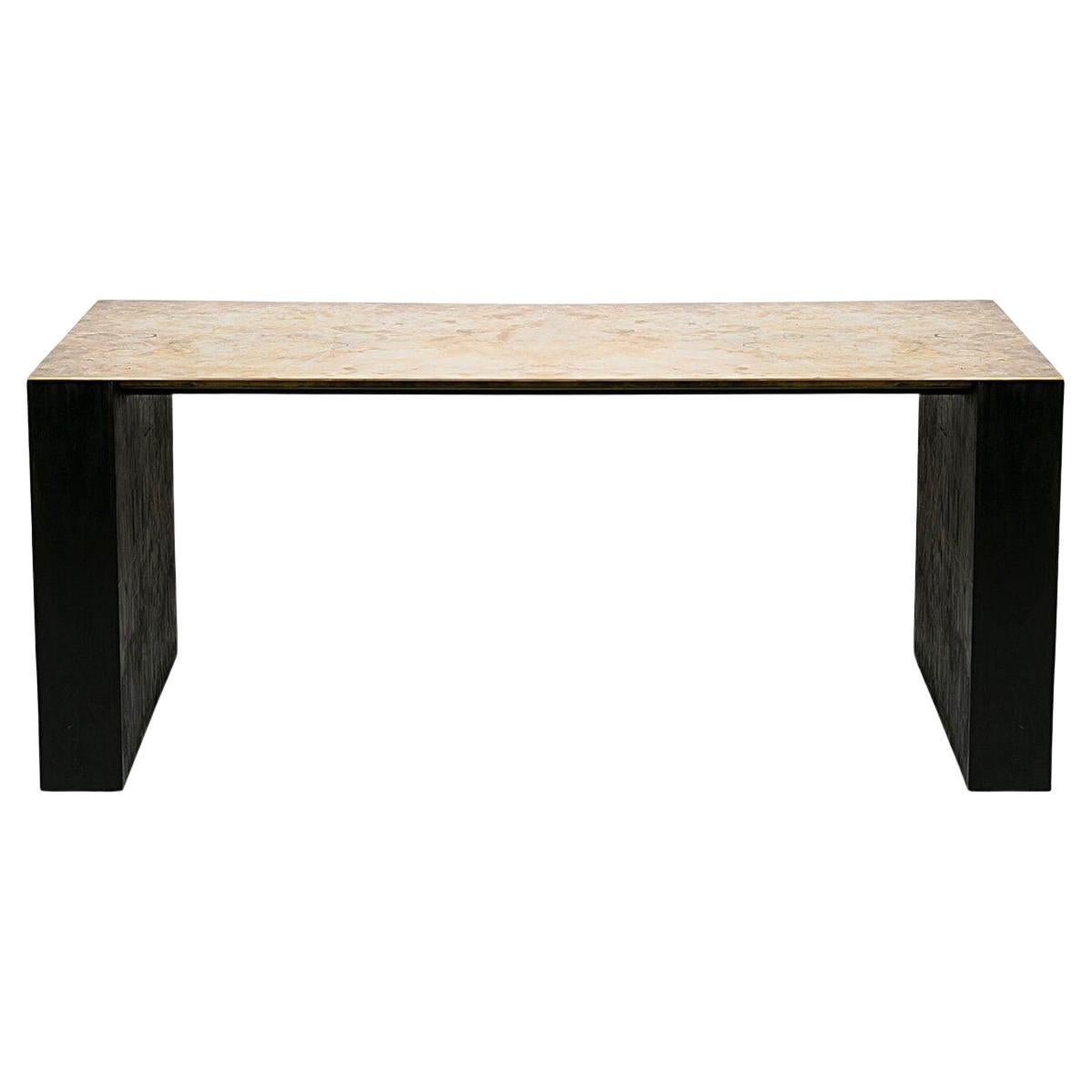 Contemporary Brass and Plywood Table, Showroom Table by Rick Owens