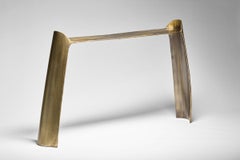Contemporary Brass Calle Console II with organic shape