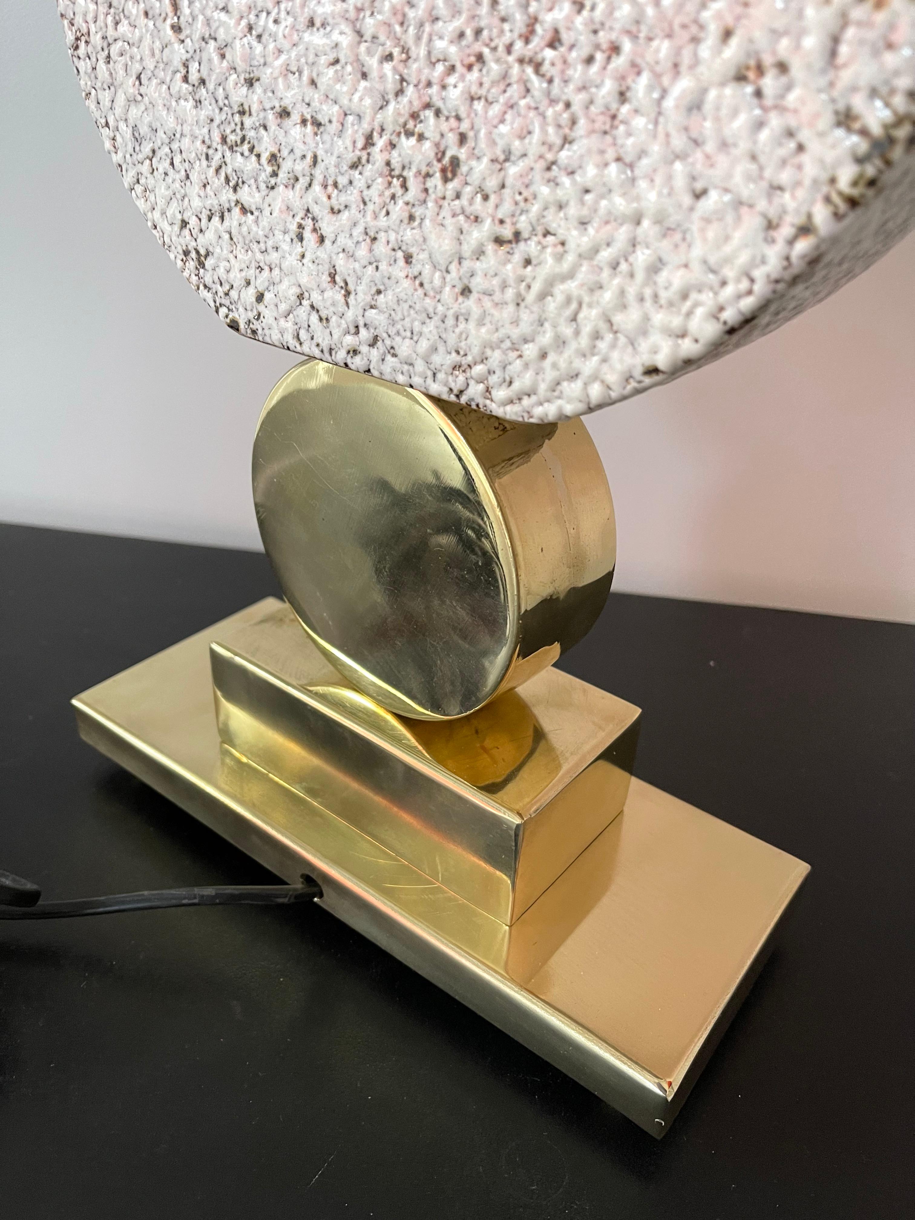 Contemporary Brass Ceramic Murano Glass Eye Sculpture Lampe, Italien im Angebot 6