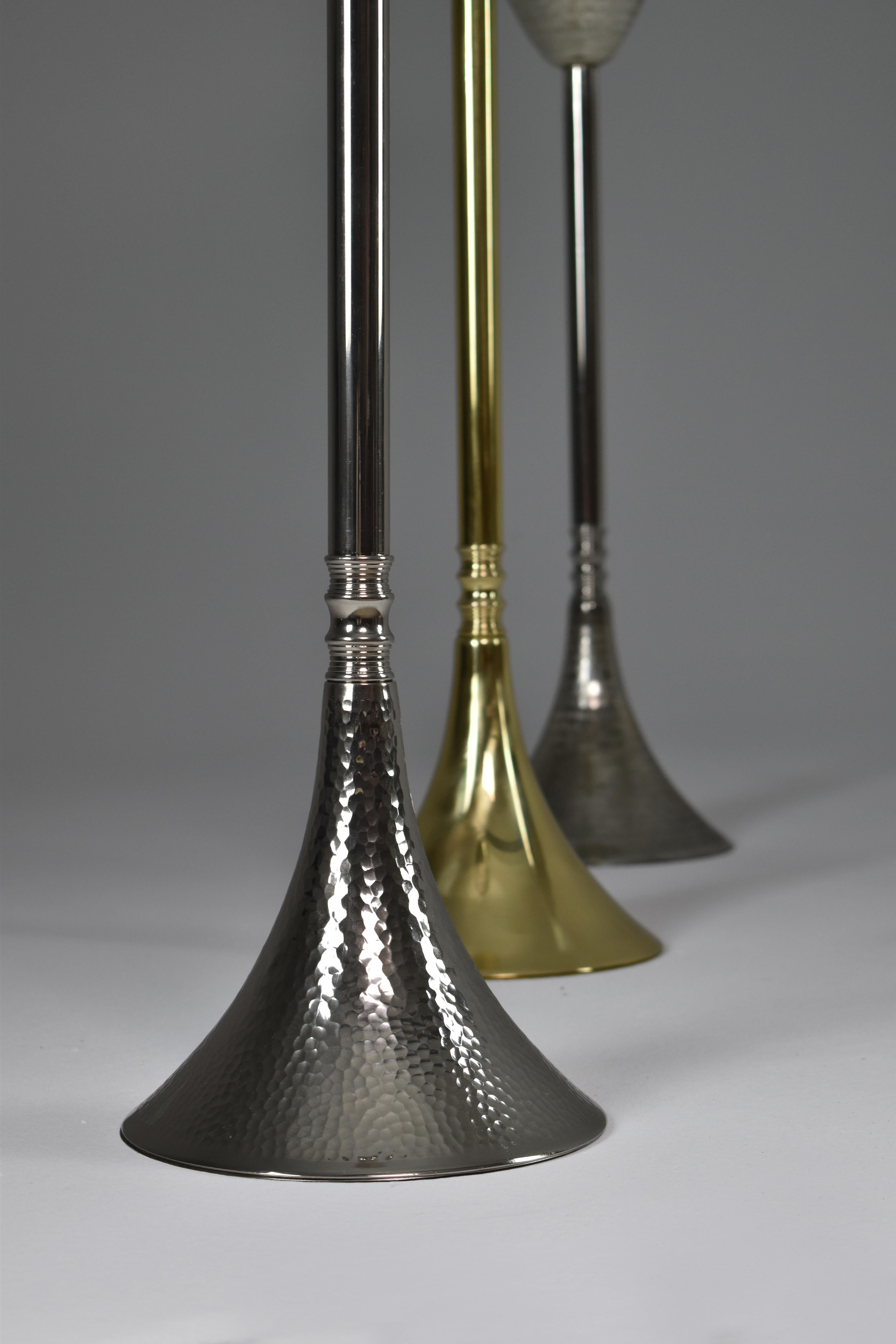 Polished Contemporary Brass Champagne Bucket Stand by Jonathan Amar For Sale