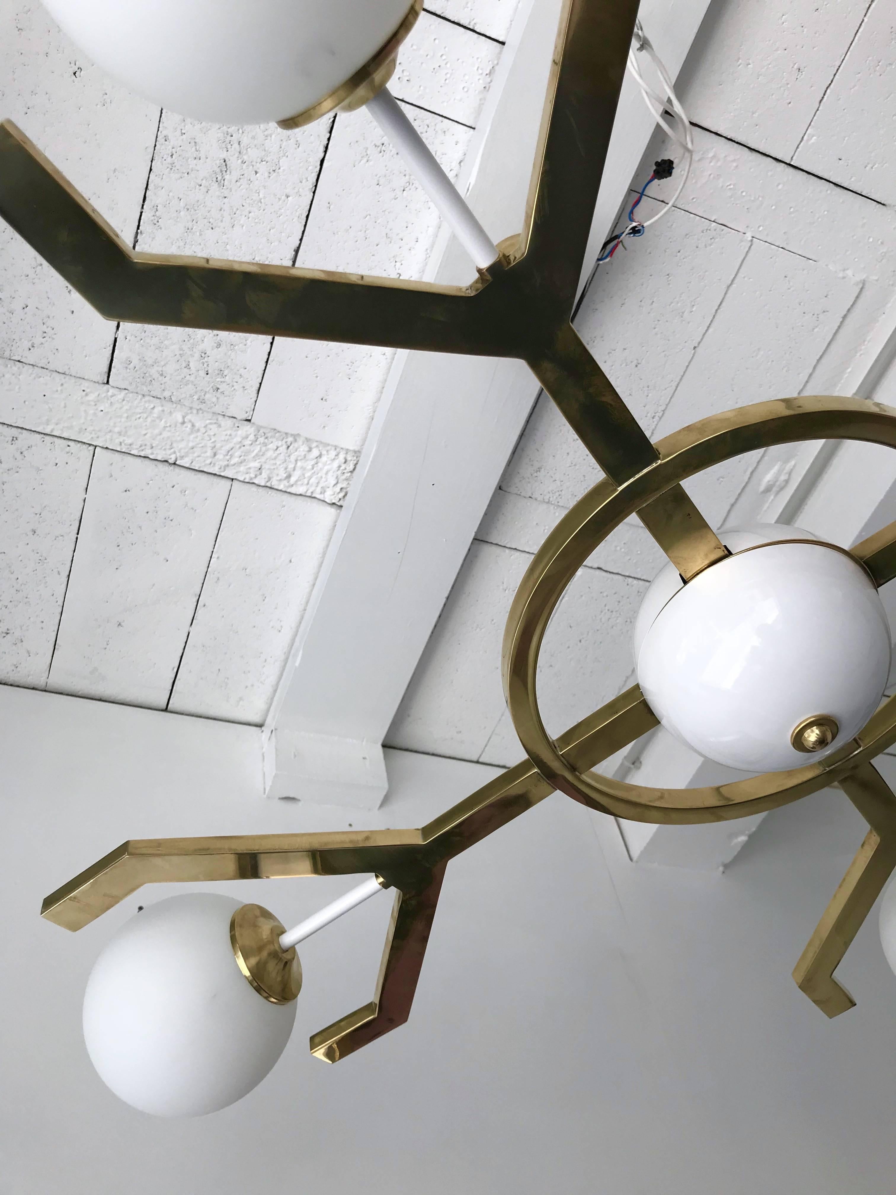 Contemporary Brass Chandelier Y 4