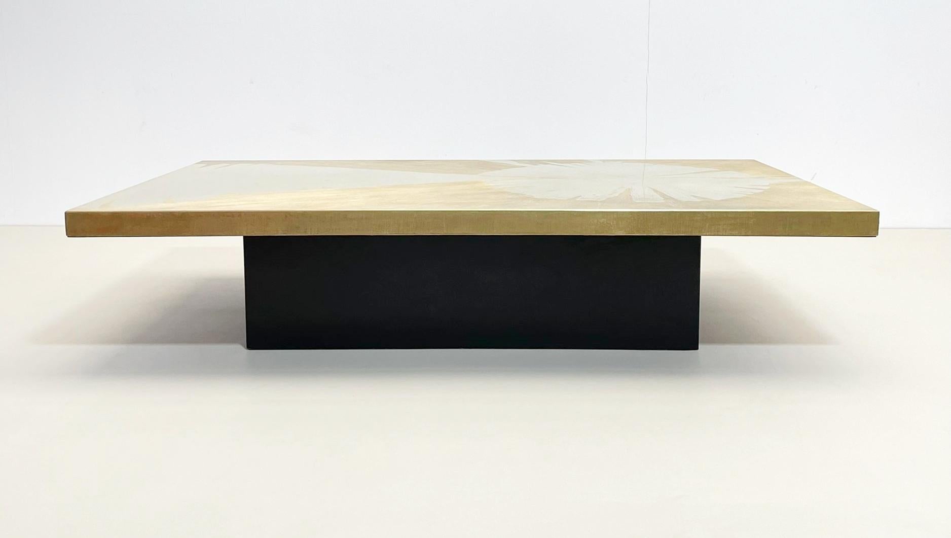 Contemporary Brass Coffee Table by Rive Gauche 6